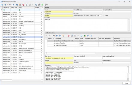 Preparing to use the module - Evaluation in catalogues