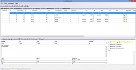 Product audit control steps